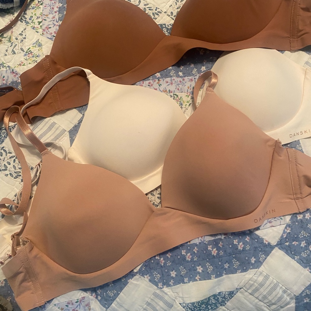 Danskin Women's Intimates Bra Set - Cream and Tan
